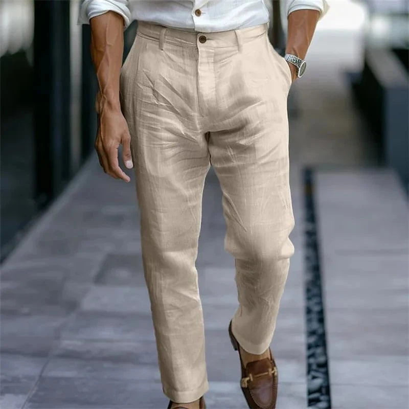 Élian™ – Le Pantalon d'Été en Lin pour Homme Élégant et Respirant