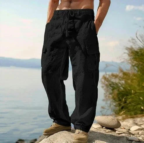 Tarek™ – Le Pantalon Cargo d’Été Léger, Décontracté et Prêt à Tout
