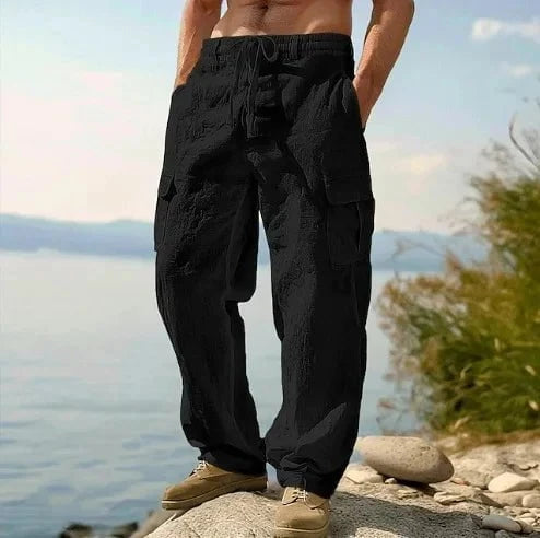 Tarek™ – Le Pantalon Cargo d’Été Léger, Décontracté et Prêt à Tout