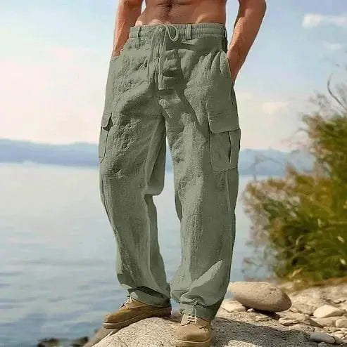 Tarek™ – Le Pantalon Cargo d’Été Léger, Décontracté et Prêt à Tout