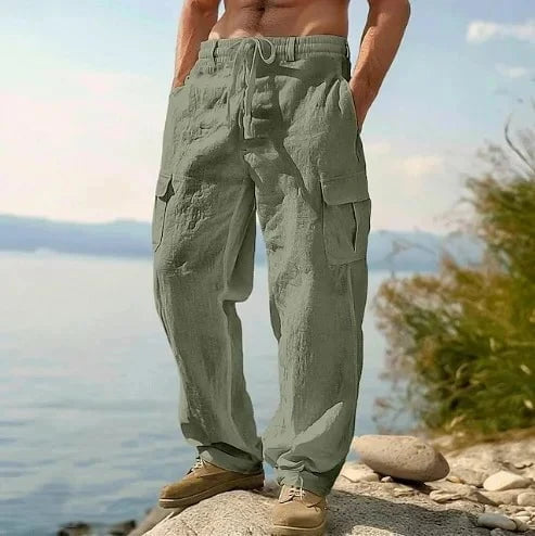 Tarek™ – Le Pantalon Cargo d’Été Léger, Décontracté et Prêt à Tout