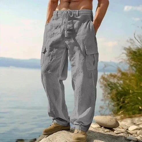 Tarek™ – Le Pantalon Cargo d’Été Léger, Décontracté et Prêt à Tout