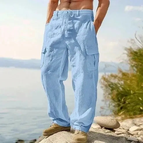 Tarek™ – Le Pantalon Cargo d’Été Léger, Décontracté et Prêt à Tout