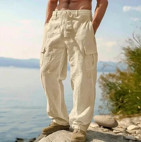 Tarek™ – Le Pantalon Cargo d’Été Léger, Décontracté et Prêt à Tout