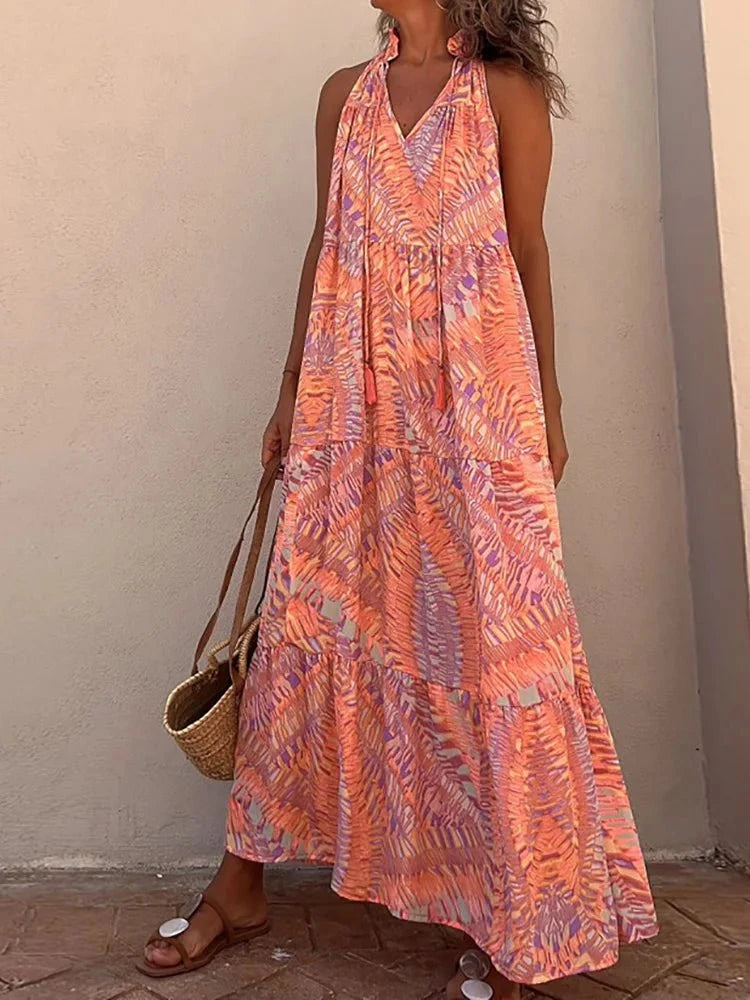 Sofia™ – Robe Longue Dos Nu d’Été