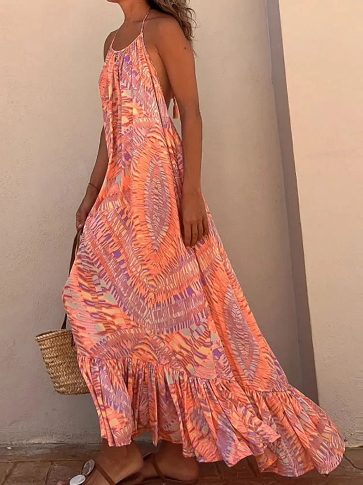 Sofia™ – Robe Longue Dos Nu d’Été