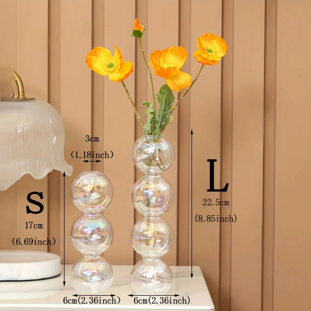 Alba™ – Soliflore à bulles soufflé à la main