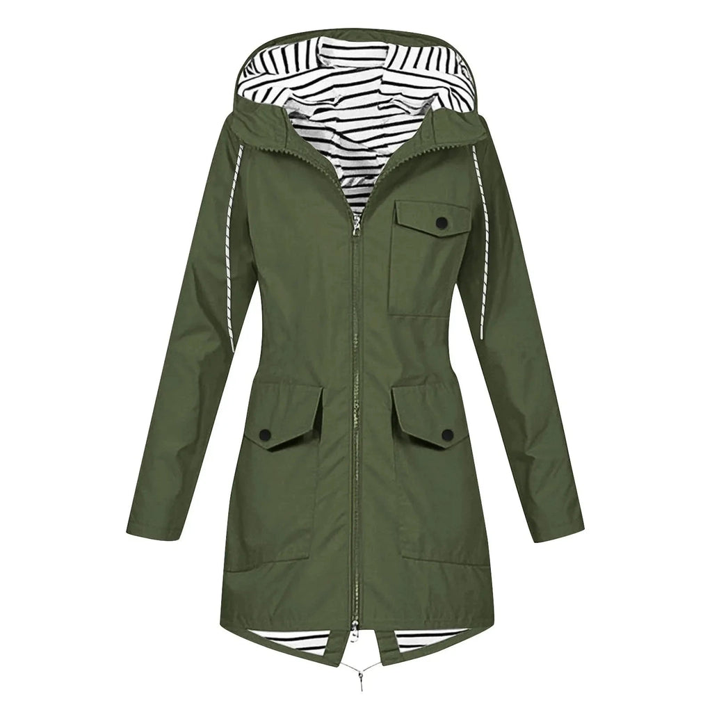 Élodie™ – Veste de Pluie Élégante à Capuche