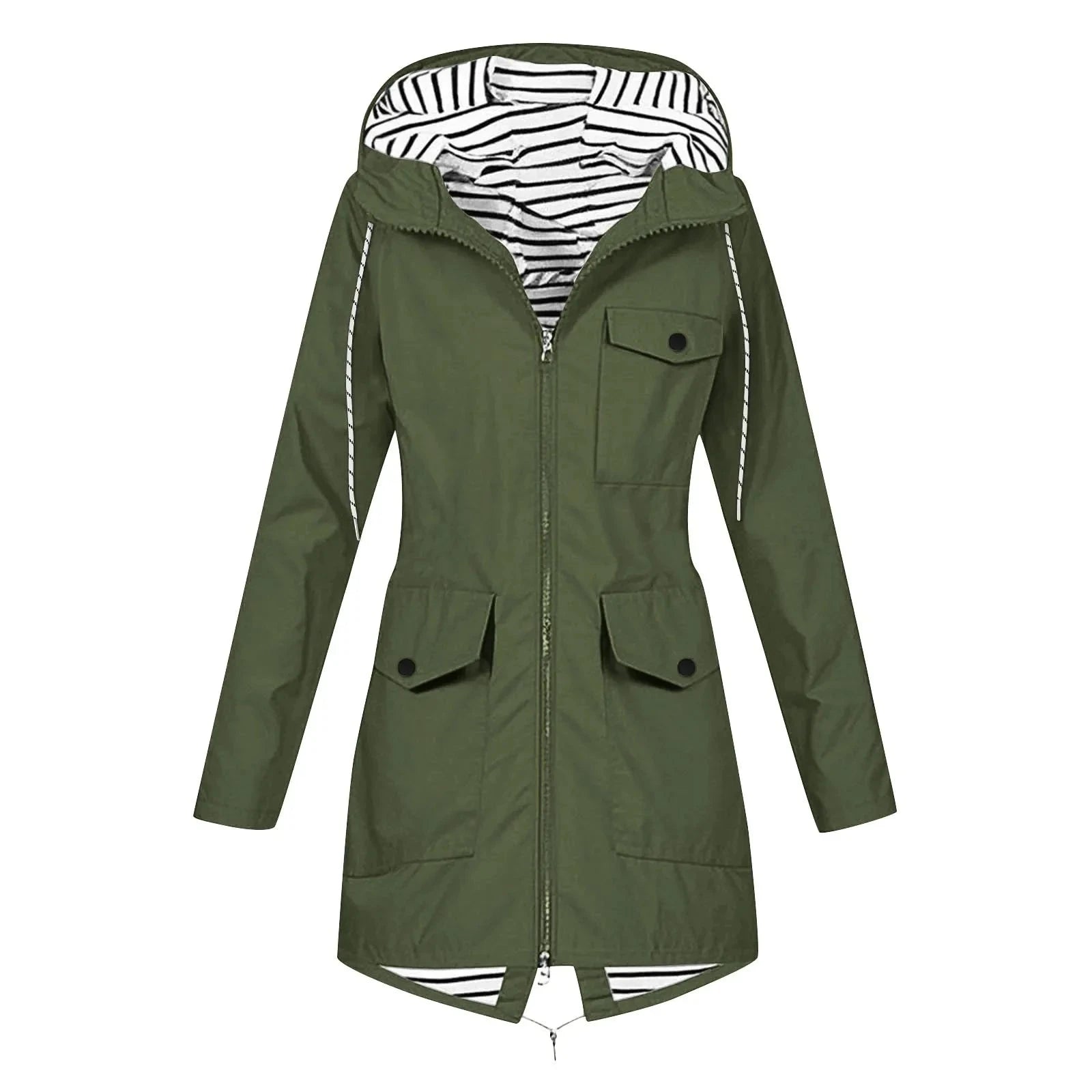 Élodie™ – Veste de Pluie Élégante à Capuche