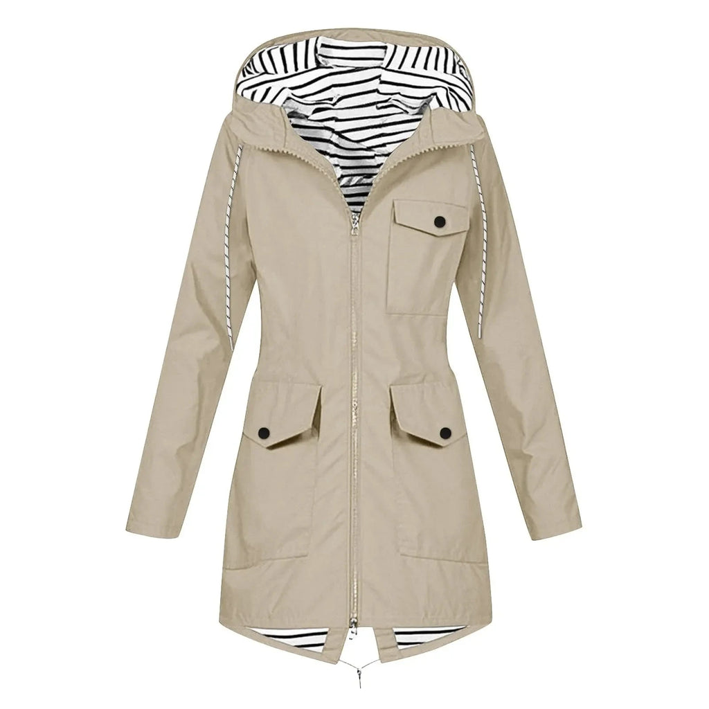 Élodie™ – Veste de Pluie Élégante à Capuche