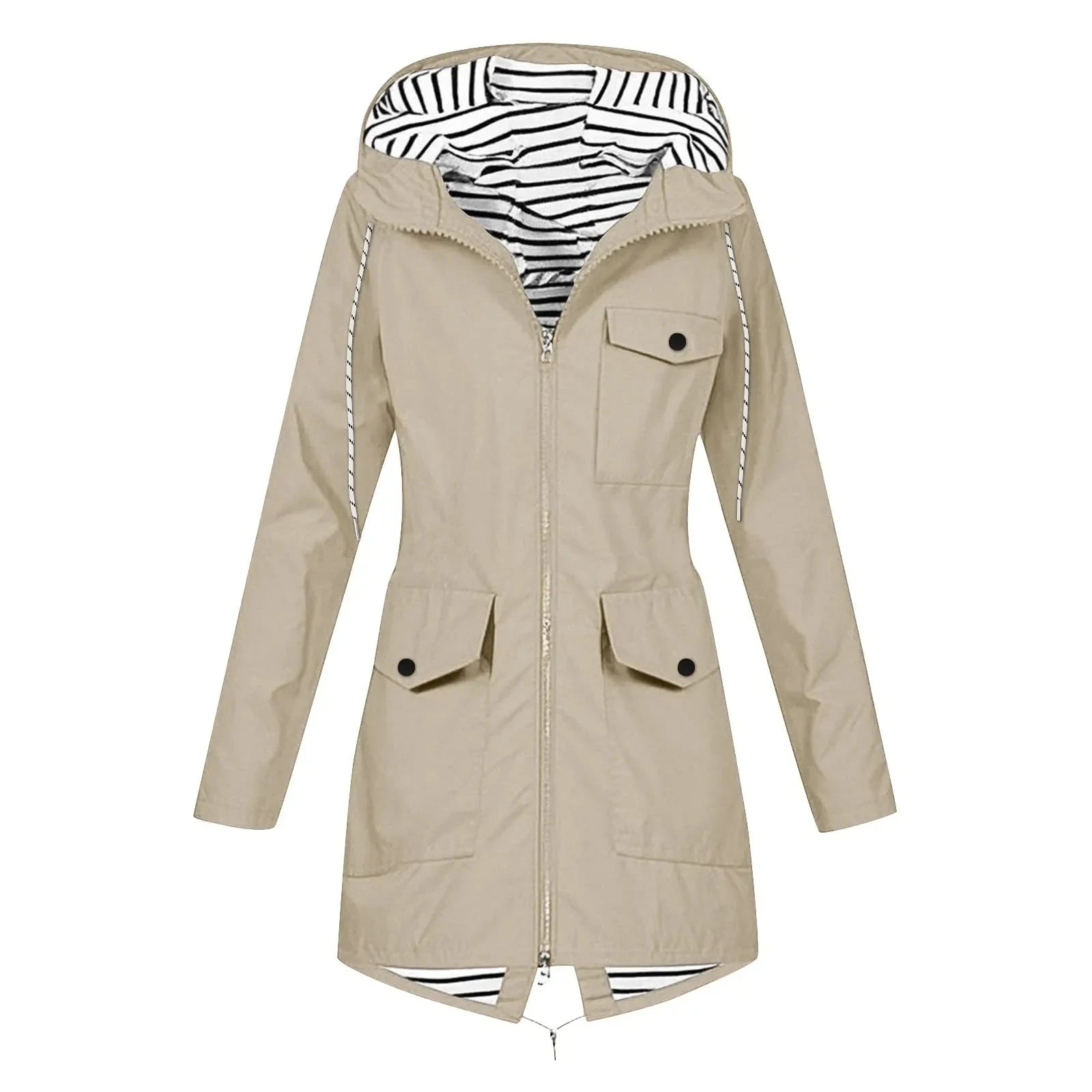Élodie™ – Veste de Pluie Élégante à Capuche