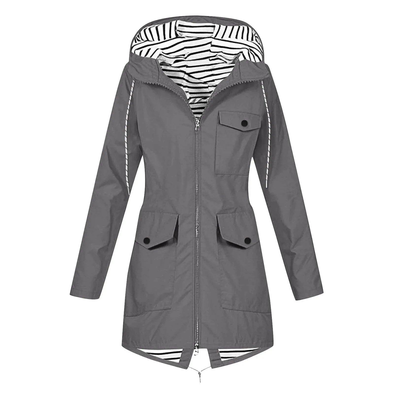Élodie™ – Veste de Pluie Élégante à Capuche