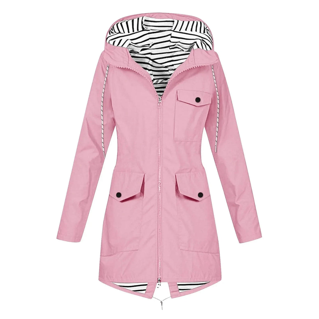Élodie™ – Veste de Pluie Élégante à Capuche