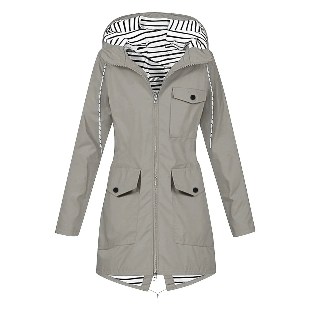 Élodie™ – Veste de Pluie Élégante à Capuche