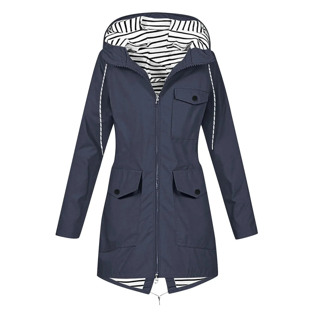 Élodie™ – Veste de Pluie Élégante à Capuche
