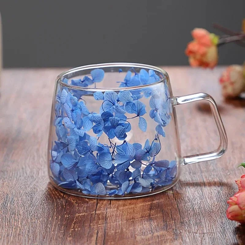Madeleine™ – Tasse fleurie en verre soufflé