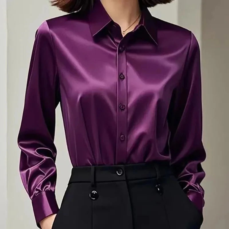Aurélia™ – La chemise satinée qui illumine votre style