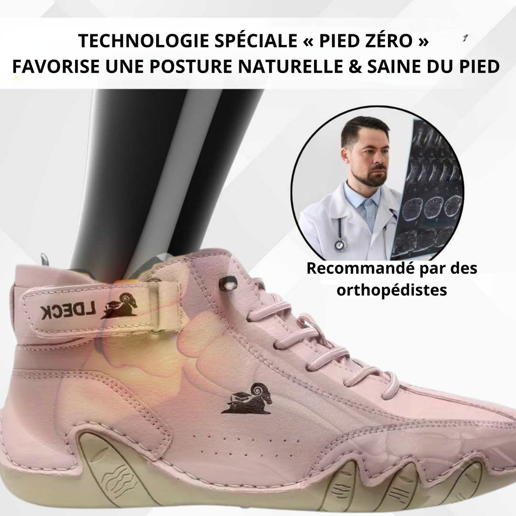 Alpaca – Chaussure pieds nus en cuir ergonomique, imperméable et soulageant la douleur