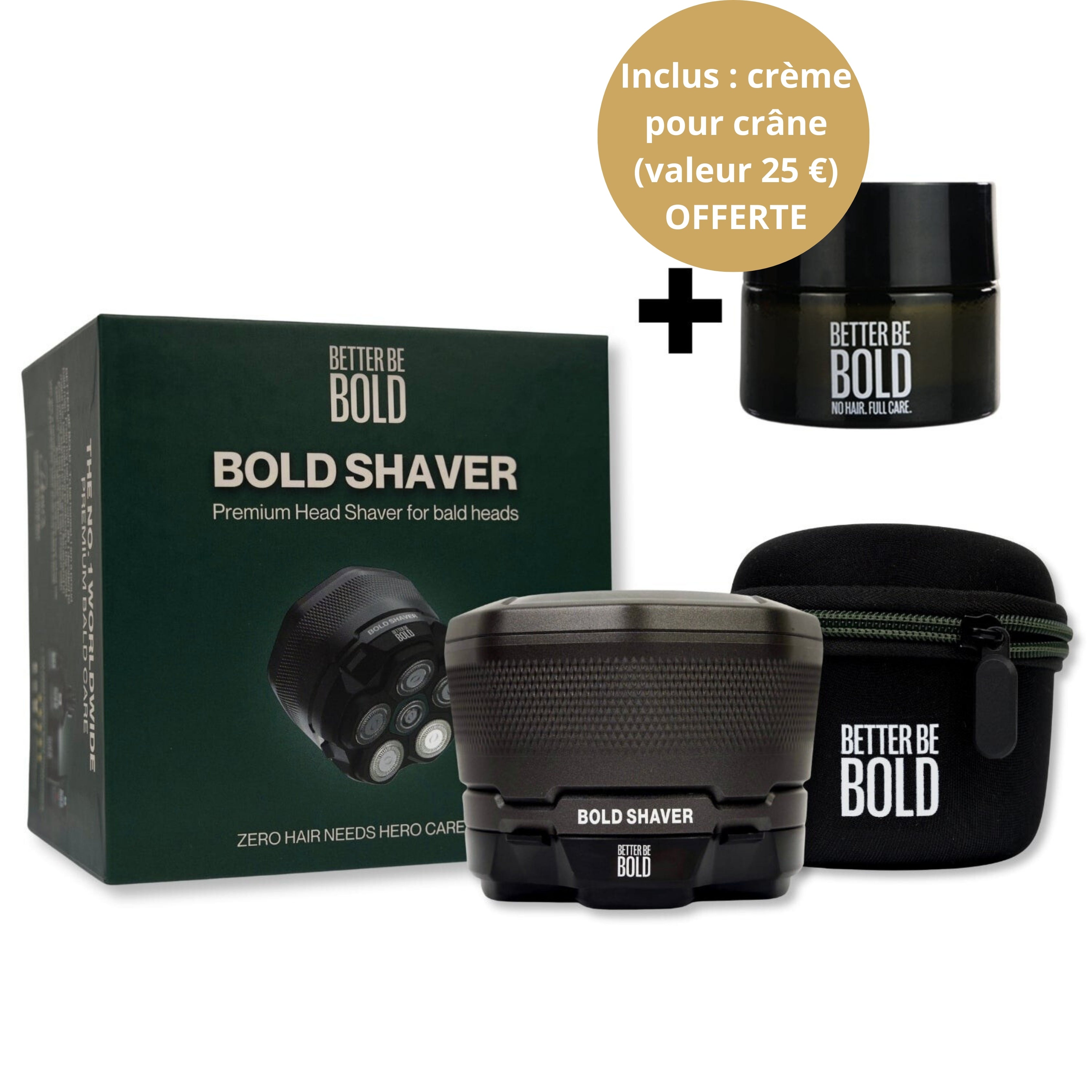 Rasoir Crâne avec crème soin (25 € offerte) | BOLD SHAVER Premium