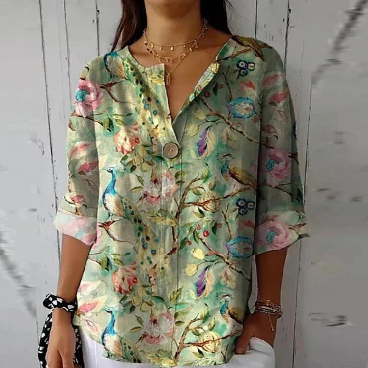 Callie™ – Blouse fleurie décontractée