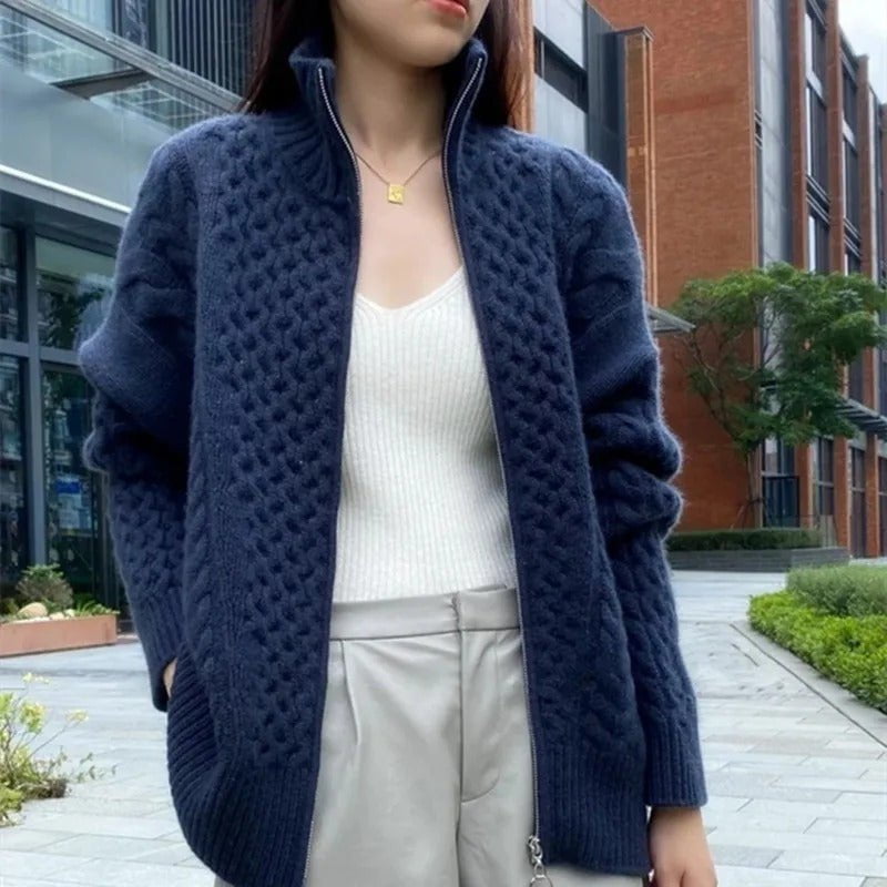 Solène™ – Cardigan torsadé en cachemire