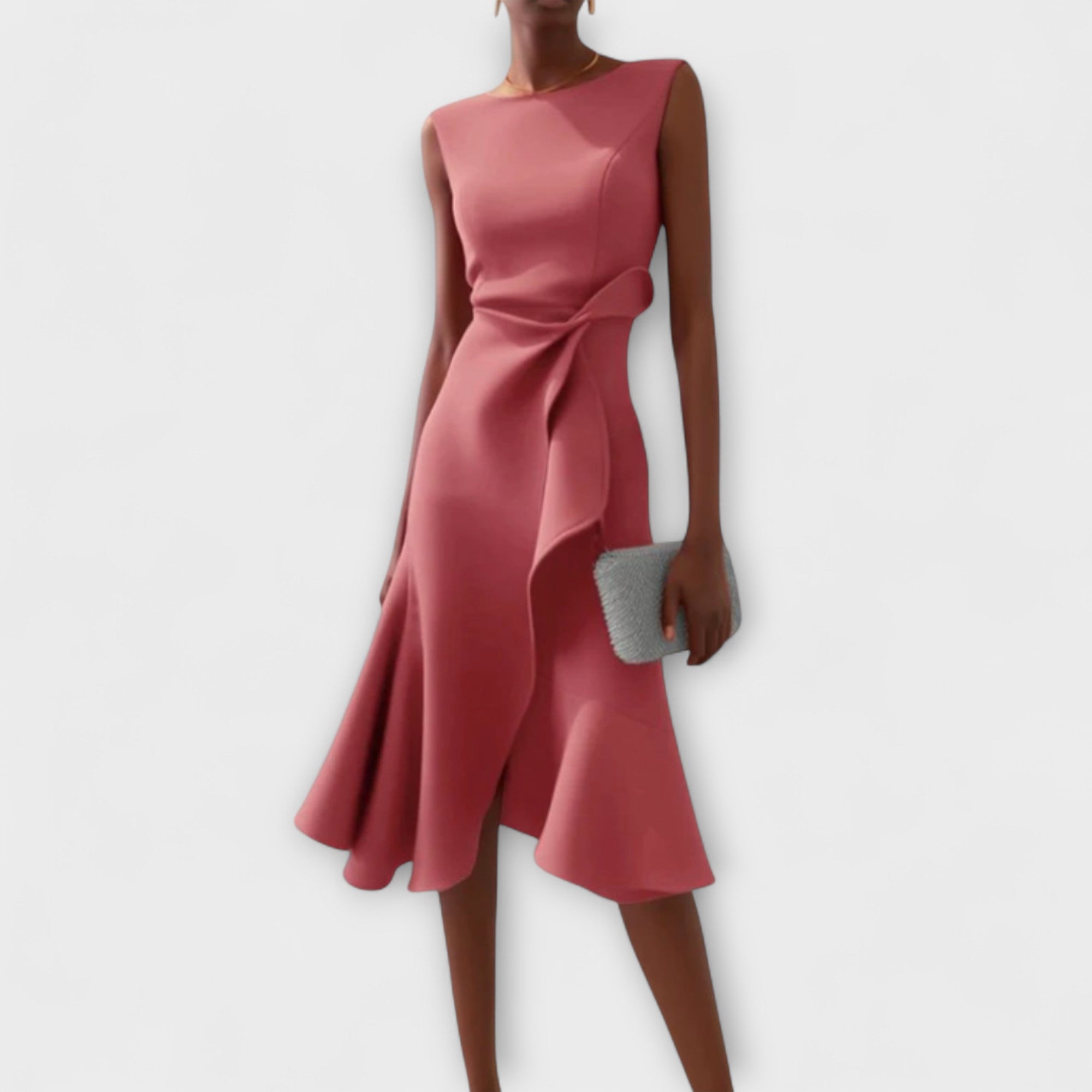 Cornelie | Robe Midi Asymétrique Drapée