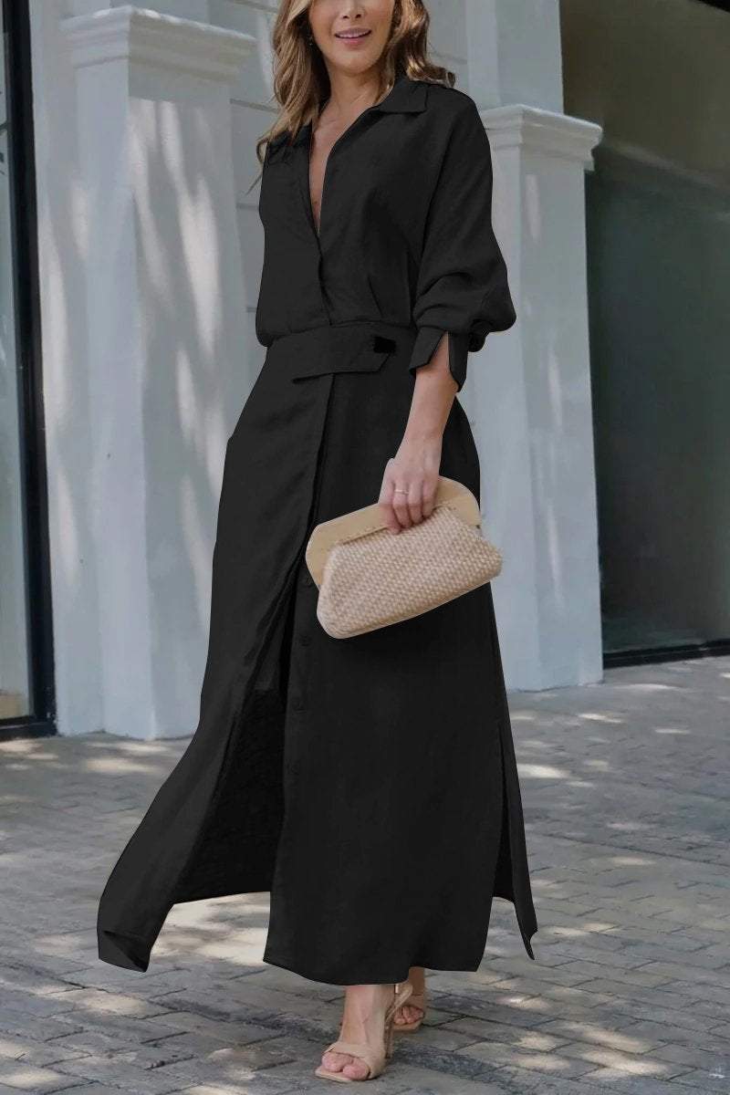 Astride | Robe Longue à Col en V