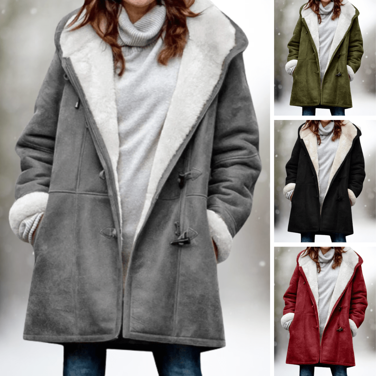 Deyse | Veste À Capuche En Polaire Suédée De Qualité Supérieure