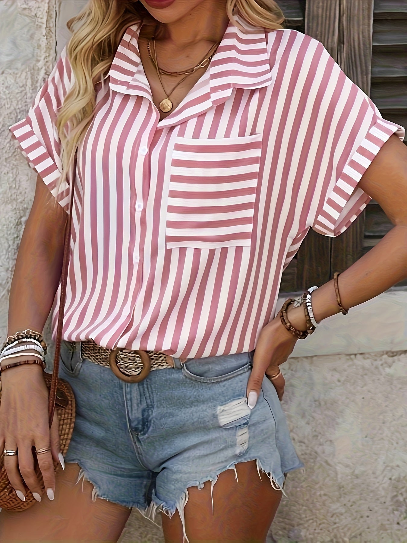 Lilou | Blouse Élégante à Rayures
