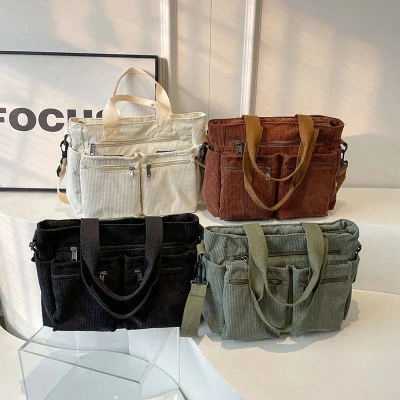 Alice | Sac Fourre-tout En Velours Côtelé Urbain