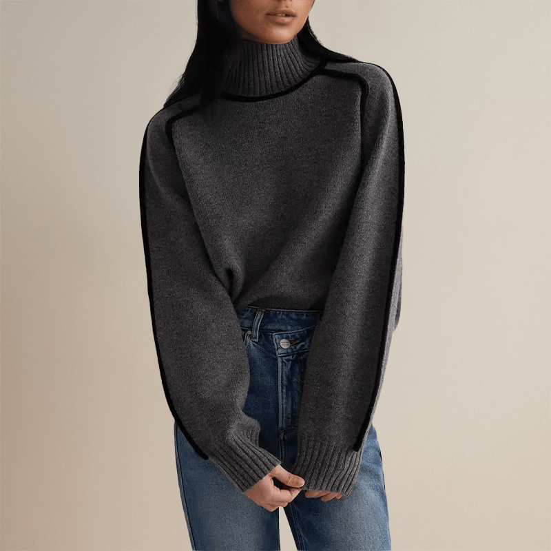 Malia | Pull Col Roulé Couture