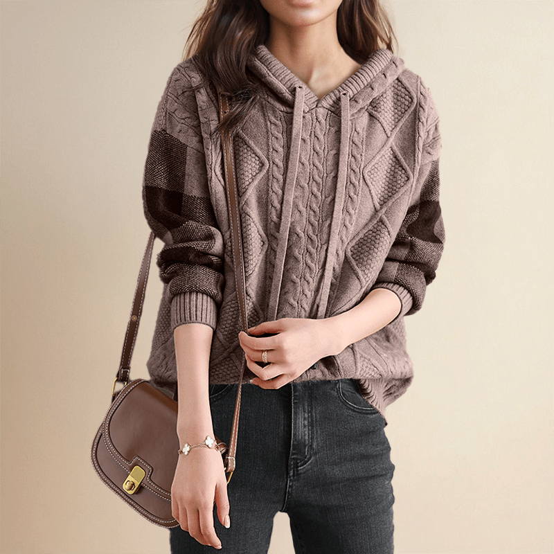 Leonie | Pull Jacquard à Capuche