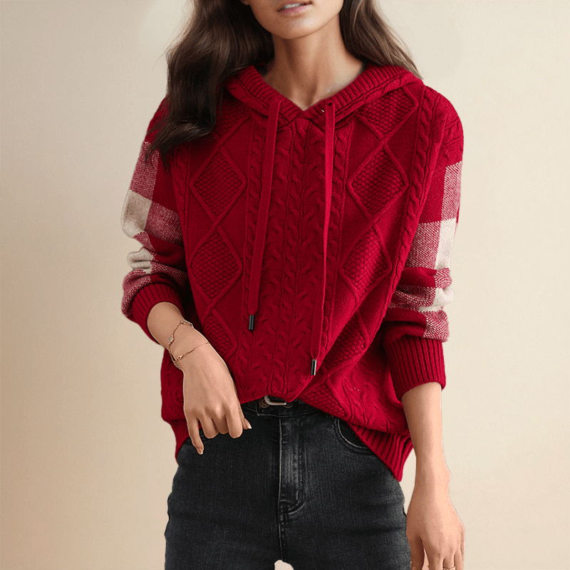 Leonie | Pull Jacquard à Capuche