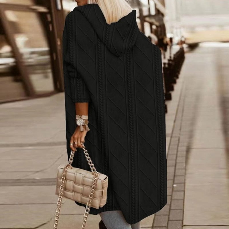Johani | Cardigan À Capuche Long