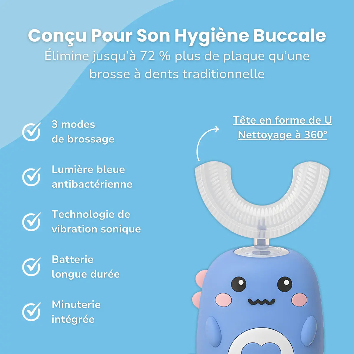SuperDino™ | Brosse à Dents Électrique