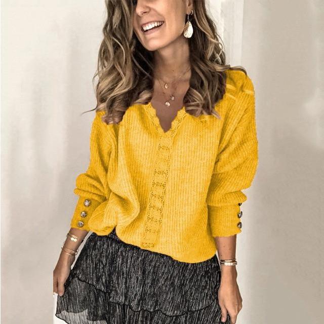 Clara™ – Pull en maille côtelée chic