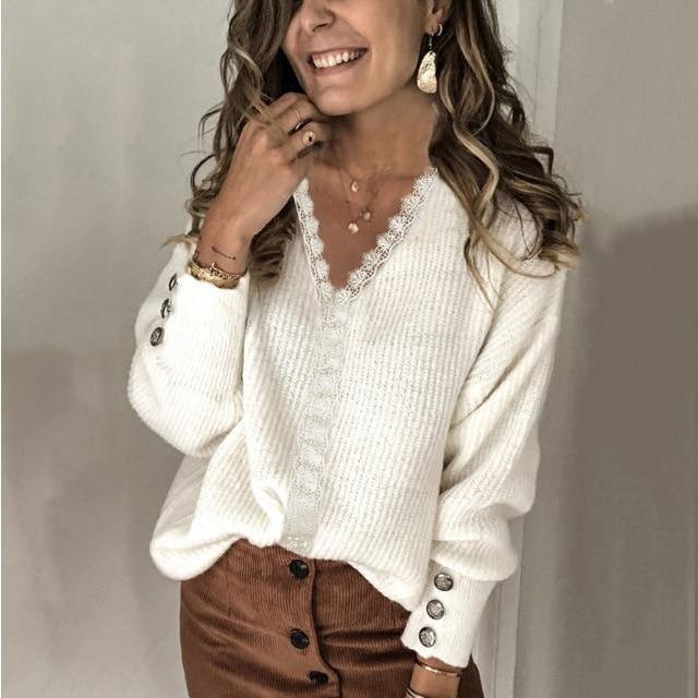 Clara™ – Pull en maille côtelée chic