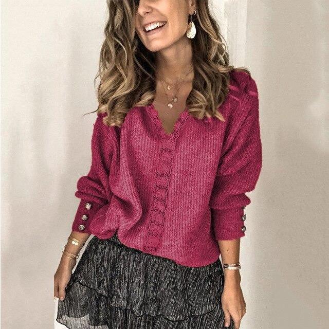 Clara™ – Pull en maille côtelée chic