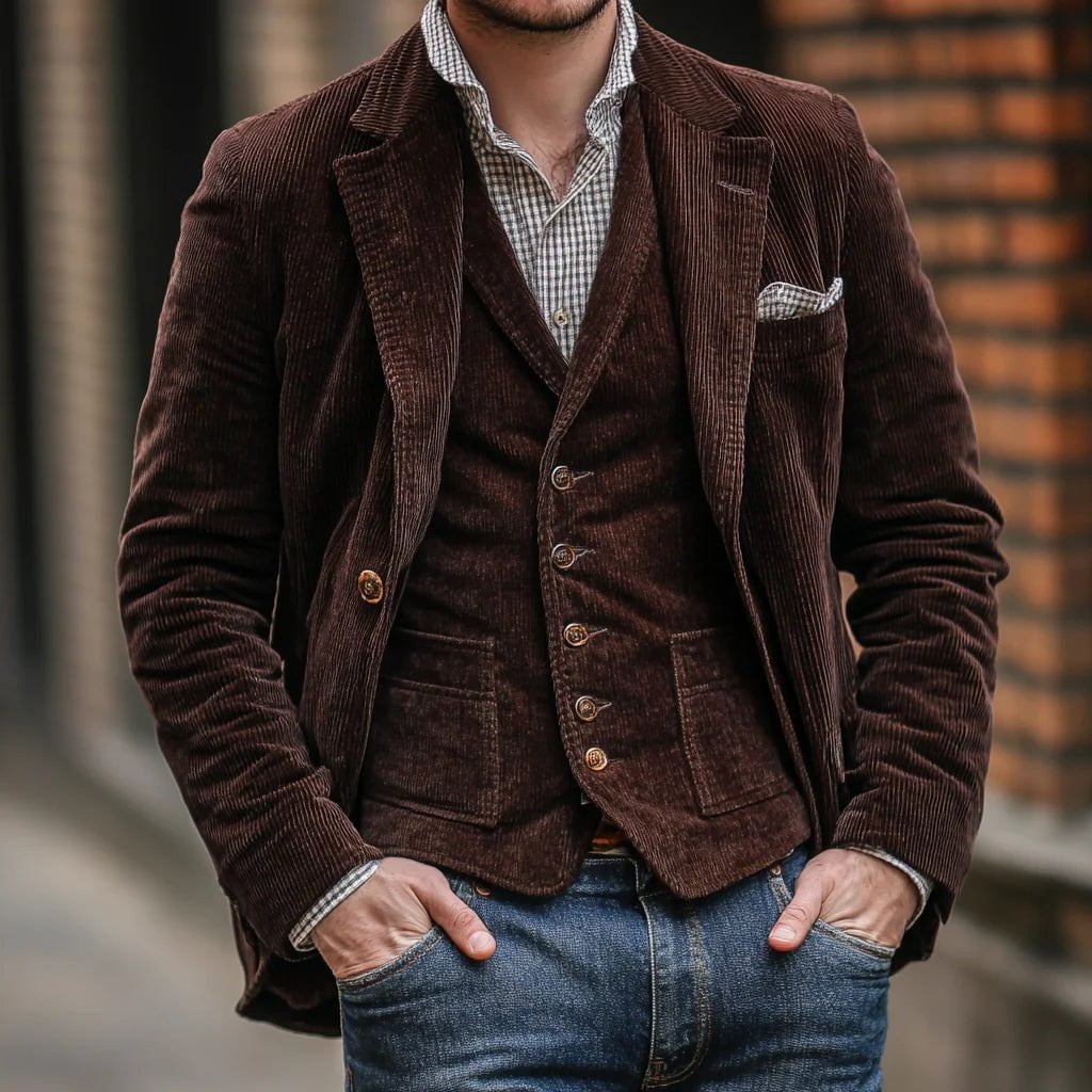 Beaumont™ – Ensemble veste & gilet en velours côtelé