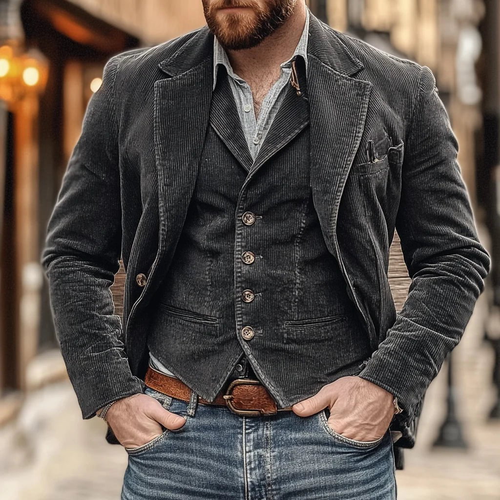 Beaumont™ – Ensemble veste & gilet en velours côtelé
