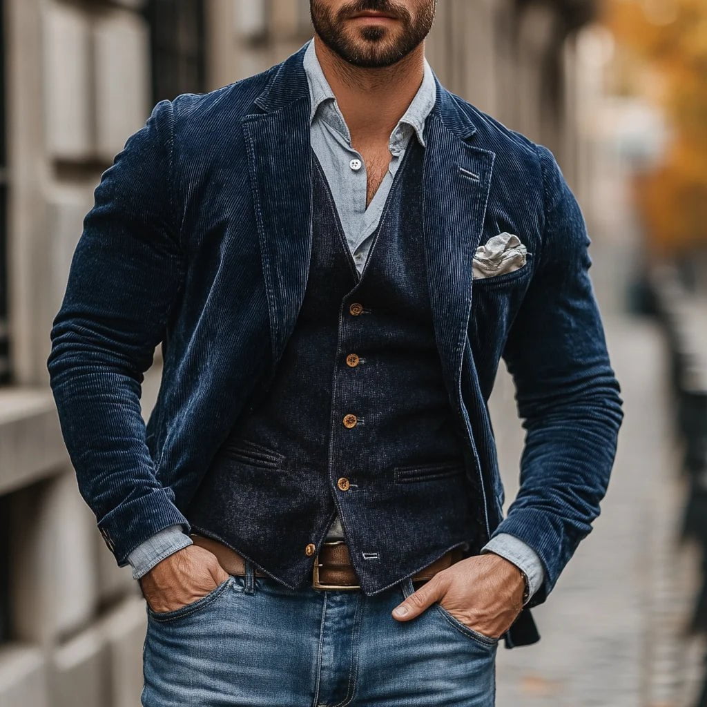 Beaumont™ – Ensemble veste & gilet en velours côtelé