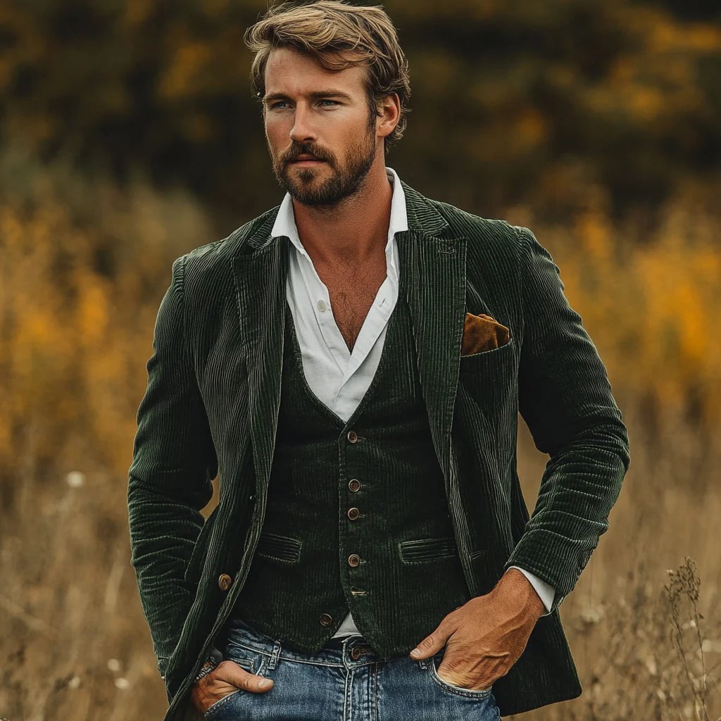 Beaumont™ – Ensemble veste & gilet en velours côtelé