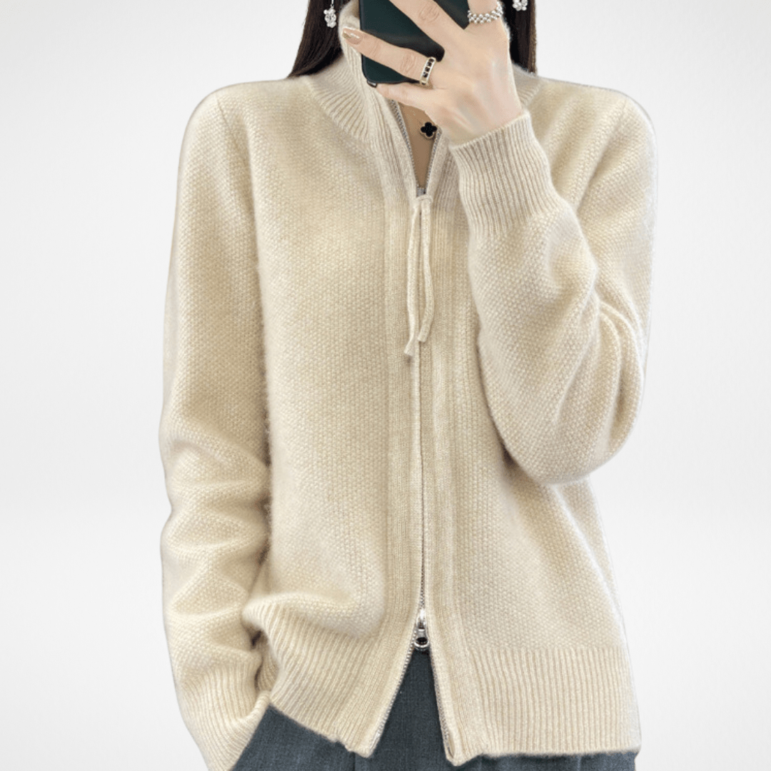 Lenoir™ | Cardigan zippé en cachemire