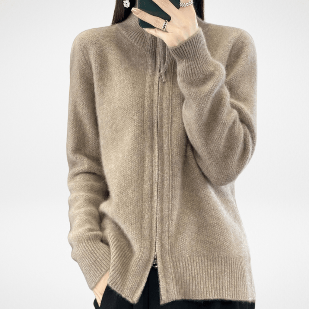 Lenoir™ | Cardigan zippé en cachemire