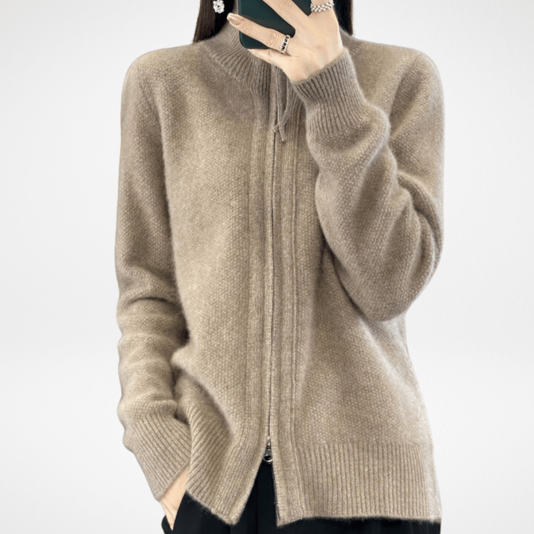 Lenoir™ | Cardigan zippé en cachemire