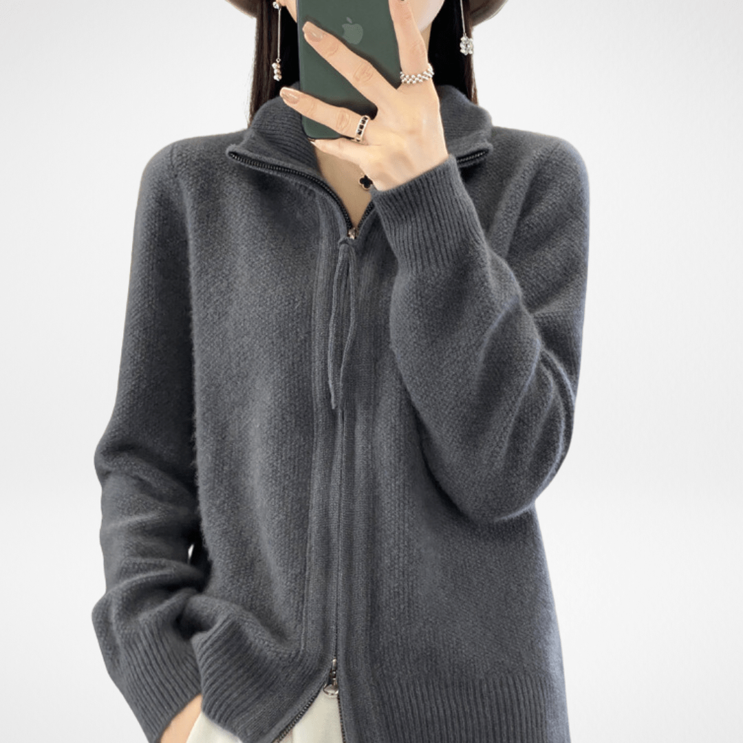 Lenoir™ | Cardigan zippé en cachemire