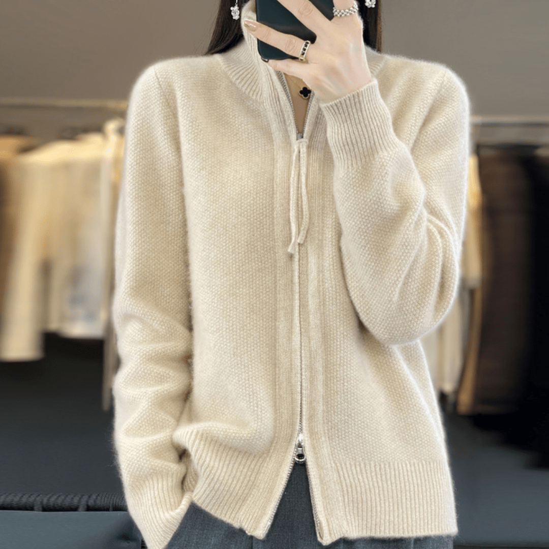 Lenoir™ | Cardigan zippé en cachemire