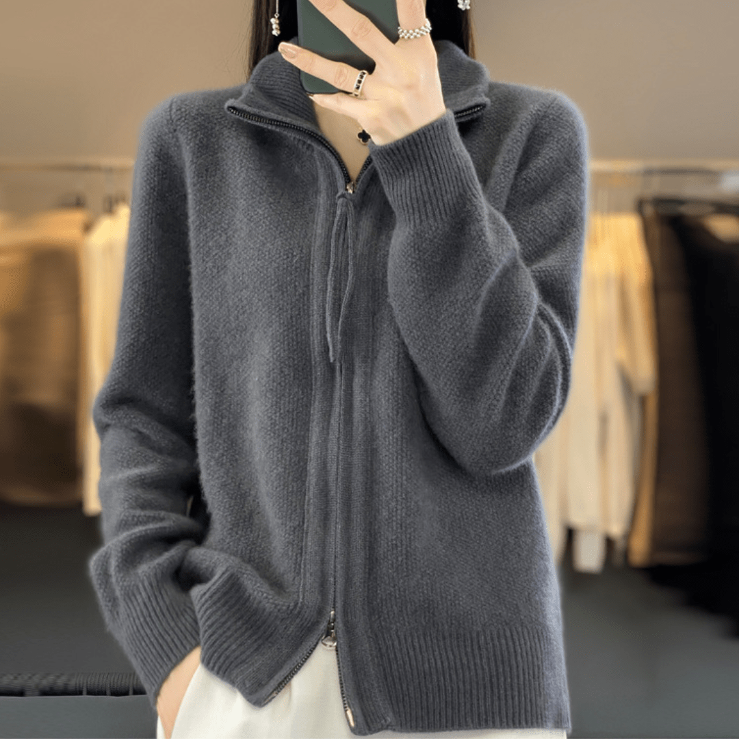 Lenoir™ | Cardigan zippé en cachemire