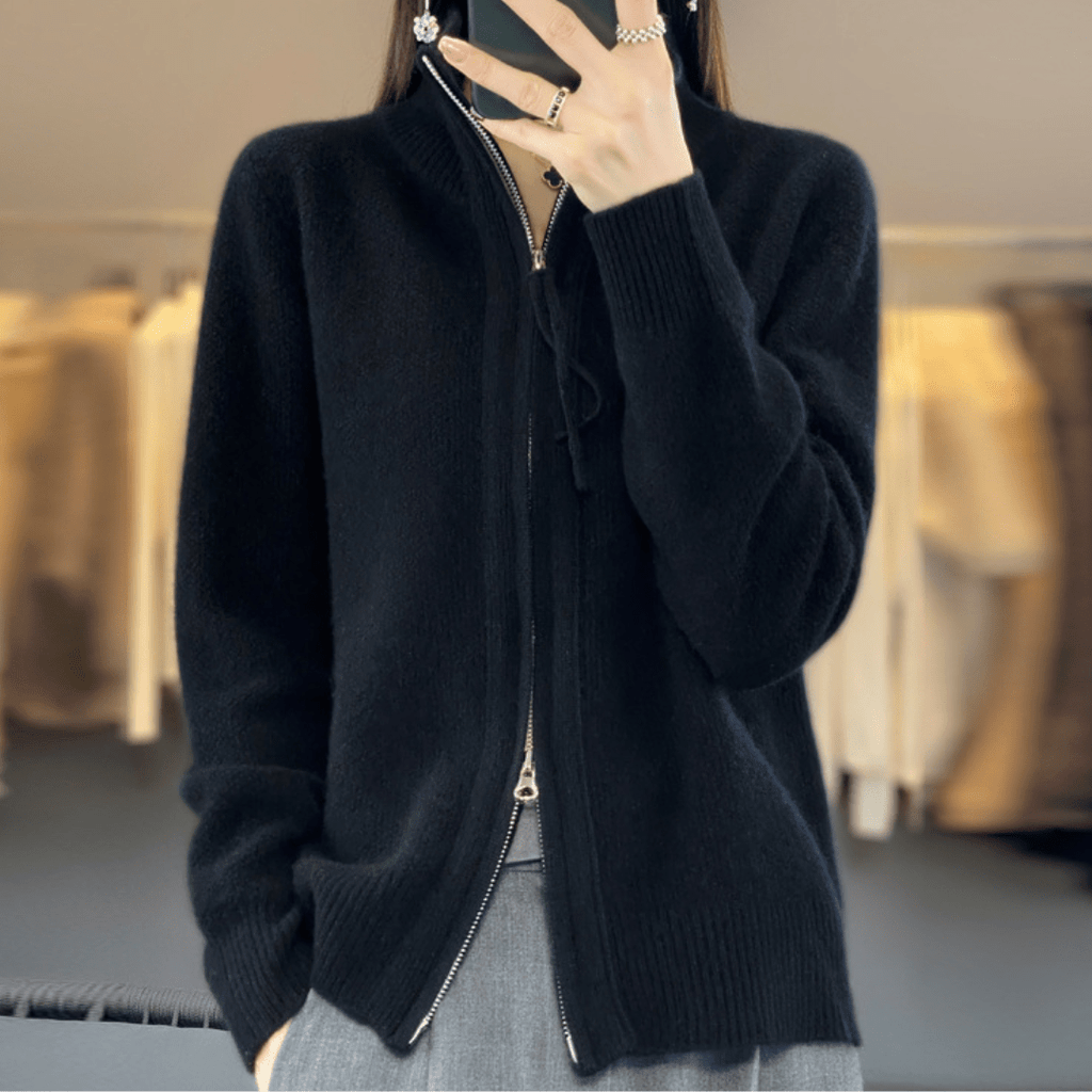 Lenoir™ | Cardigan zippé en cachemire