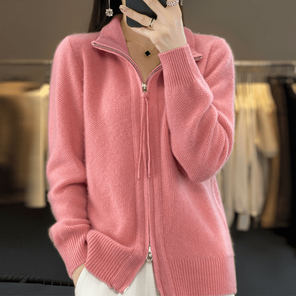 Lenoir™ | Cardigan zippé en cachemire